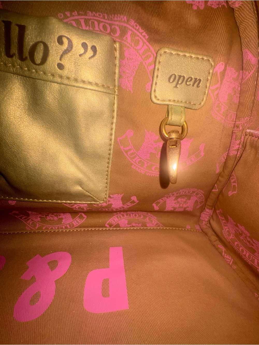 Juicy Couture 🩷🤎 Vintage Royal Juicy Bowler Bag: “Girls Will Be Juicy Girls” - Picture 10 of 16